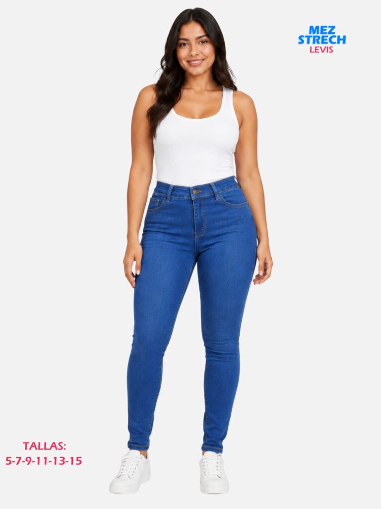 Pantalon Levis Mezclilla Entubado Strech Paquete 10 Piezas