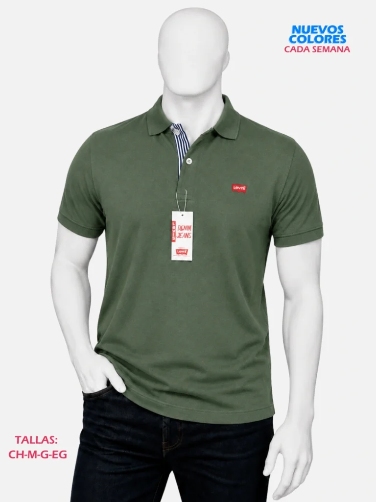 Playera Con Cuello Levis Algodón Pique Paquete 10 Piezas