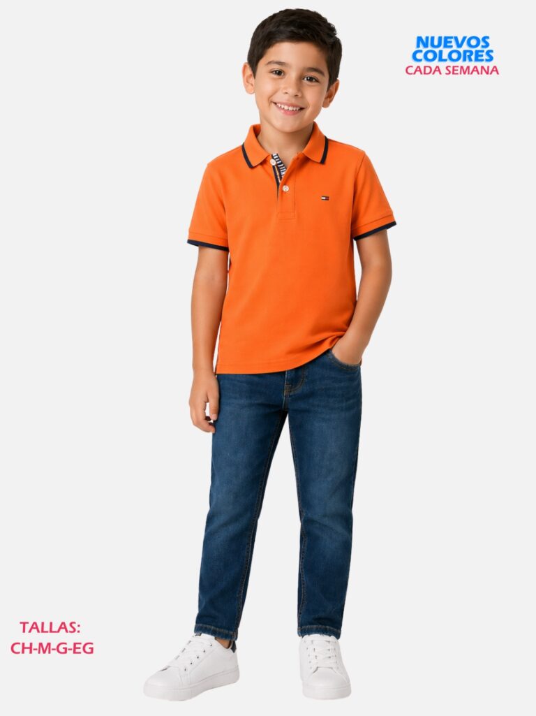 Playera Polo Niño Alg Pique Paquete 10 Piezas