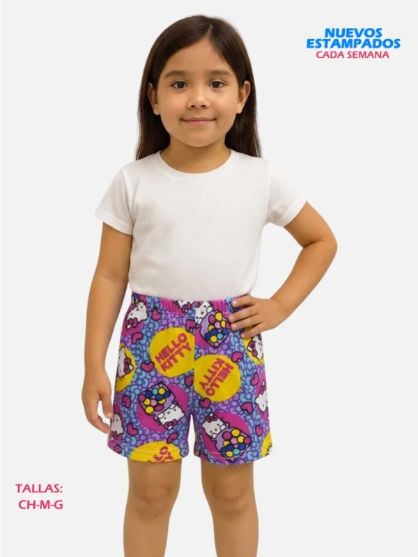 Shorts Kat Estamp Niña Paquete 10 Piezas