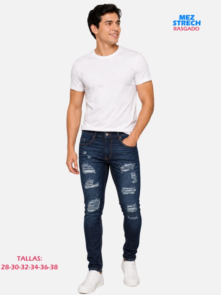 Pantalón American Mez Strech Rasgado Paquete 10 Piezas