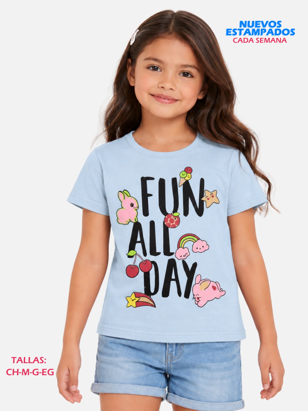 Playera Emd Niña Algodón Paquete 20 Piezas
