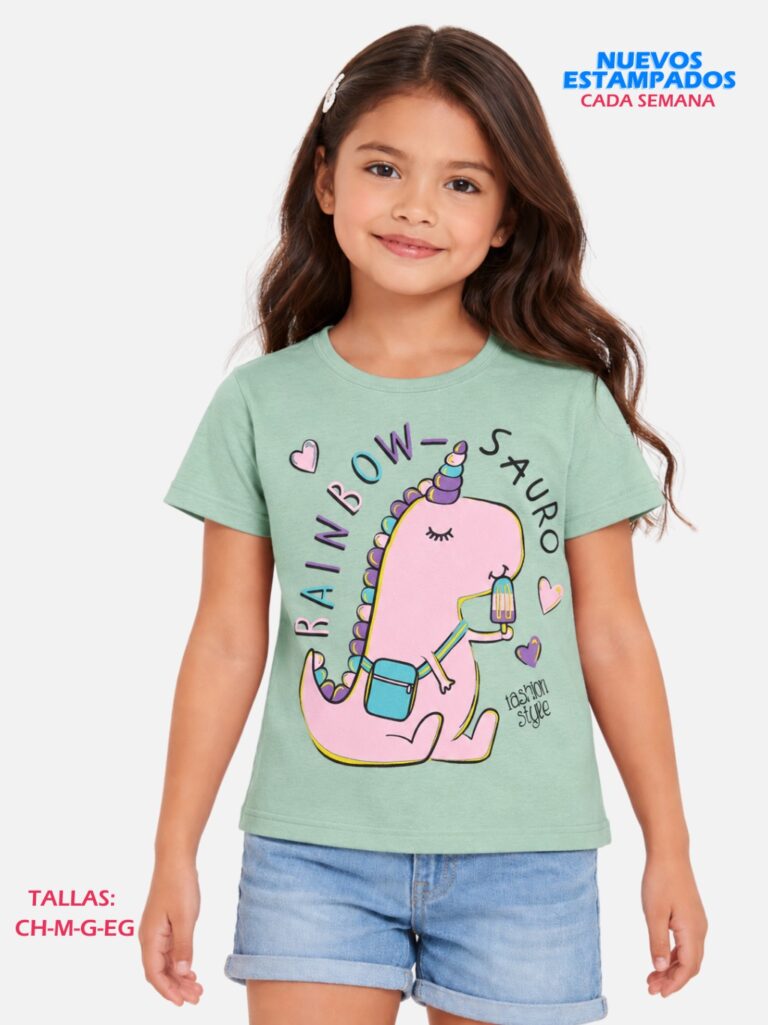 Playera JUN Niña Alg Paquete 10 Piezas