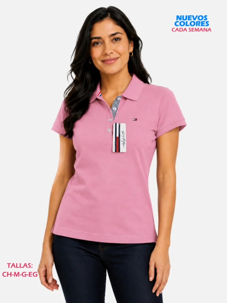 Playera Con Cuello Tommy Algodon Mujer Paquete 10 Piezas