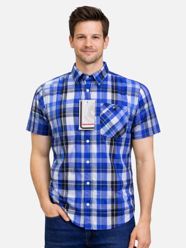 Camisa AE Manga Corta Cuadros Basic Paquete 10 Piezas
