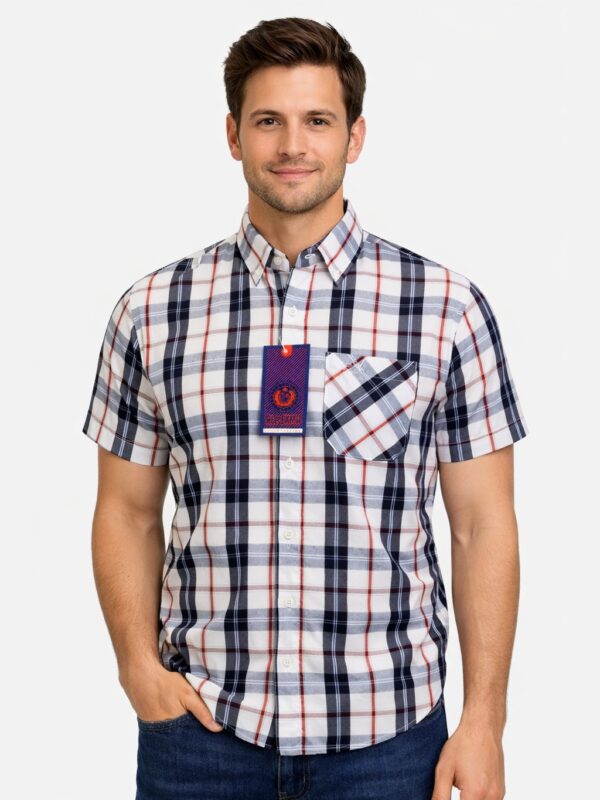 Camisa AE Manga Corta Cuadros Basic Paquete 10 Piezas