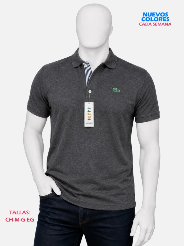 Playera Con Cuello Lacoste Algodón Pique Paquete 10 Piezas