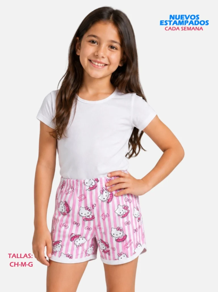 Short Nad Girl Estamp Paquete 10 Piezas
