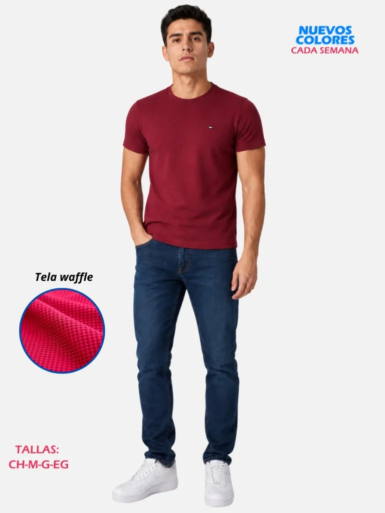 Playera Algodón Waffle Bordada Paquete 10 Piezas