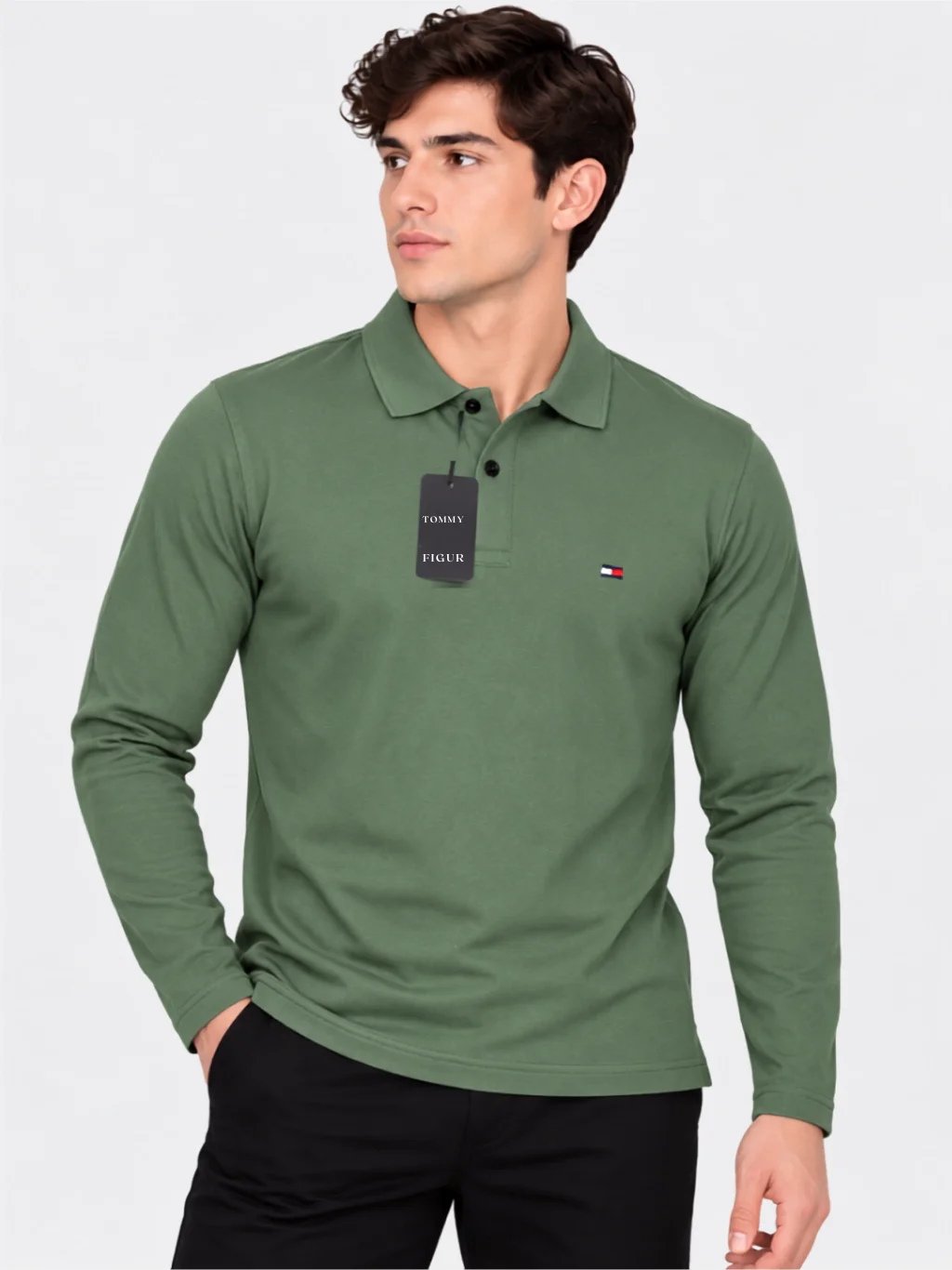 Playera Polo Tommy Manga Larga Algodón Paquete 10 Piezas - Imagen 4