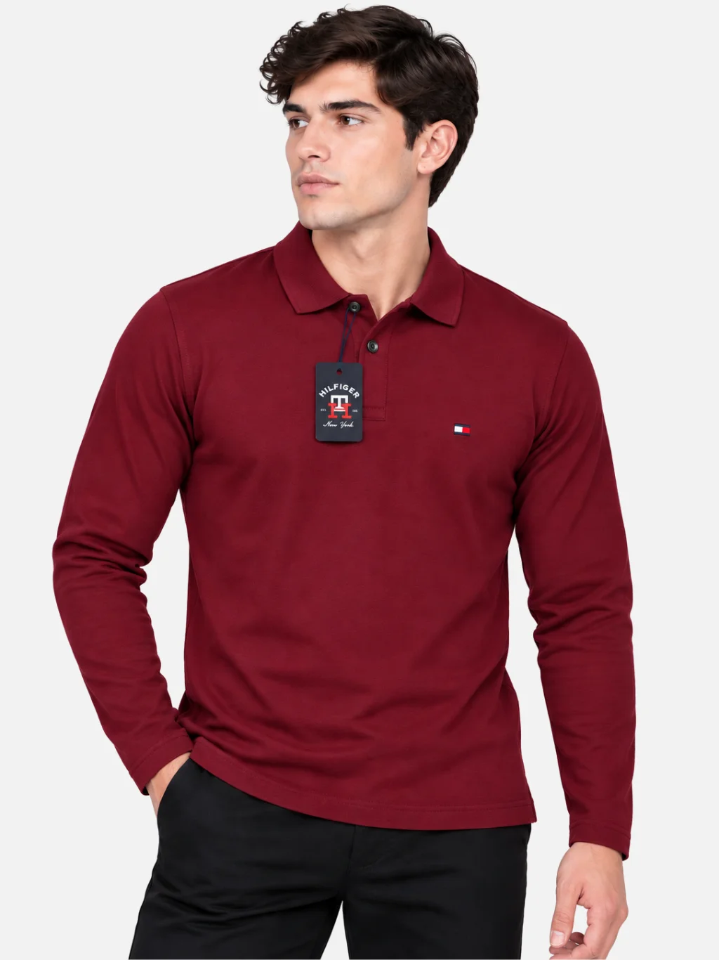 Playera Polo Tommy Manga Larga Algodón Paquete 10 Piezas - Imagen 2