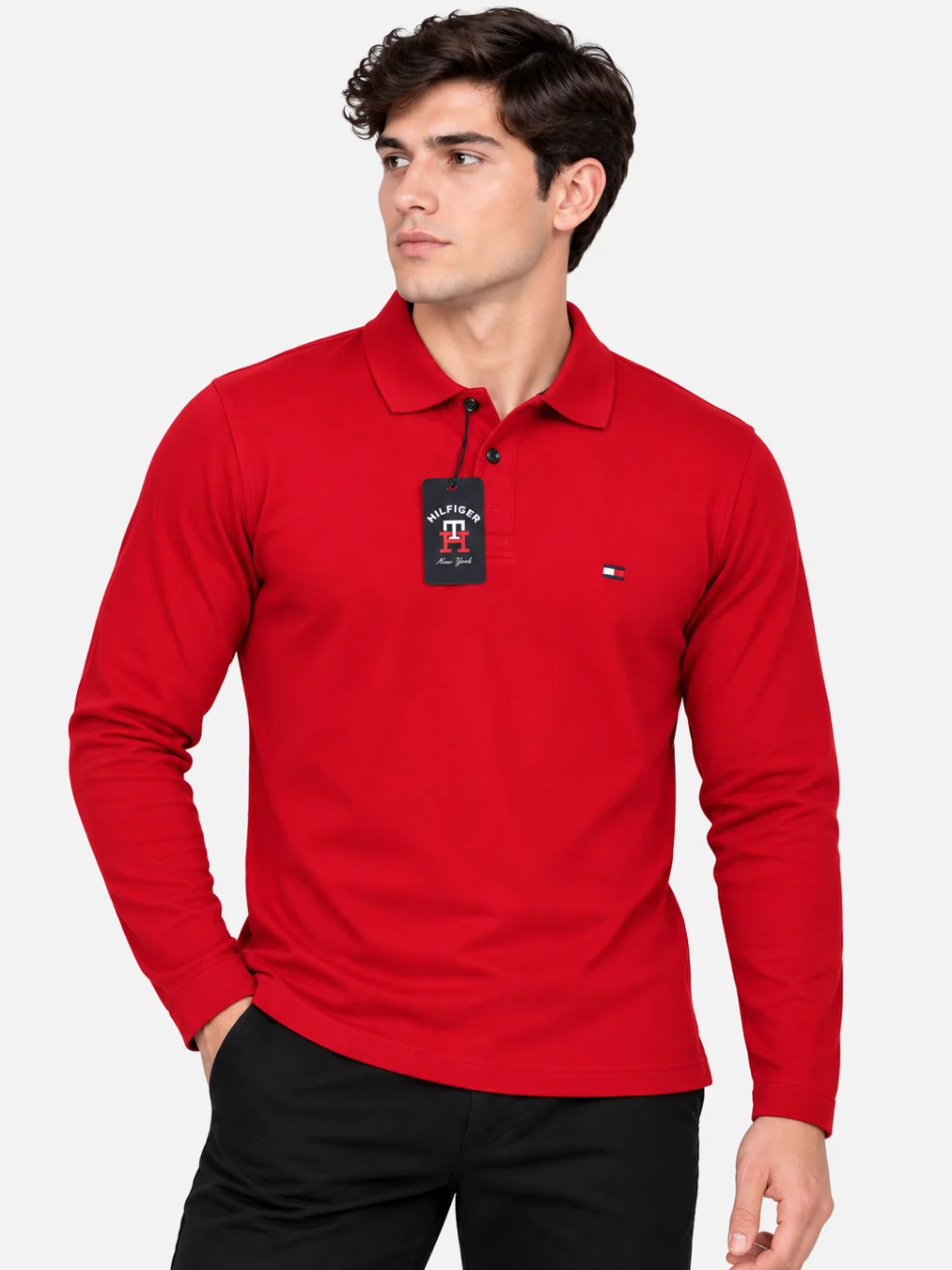 Playera Polo Tommy Manga Larga Algodón Paquete 10 Piezas - Imagen 5